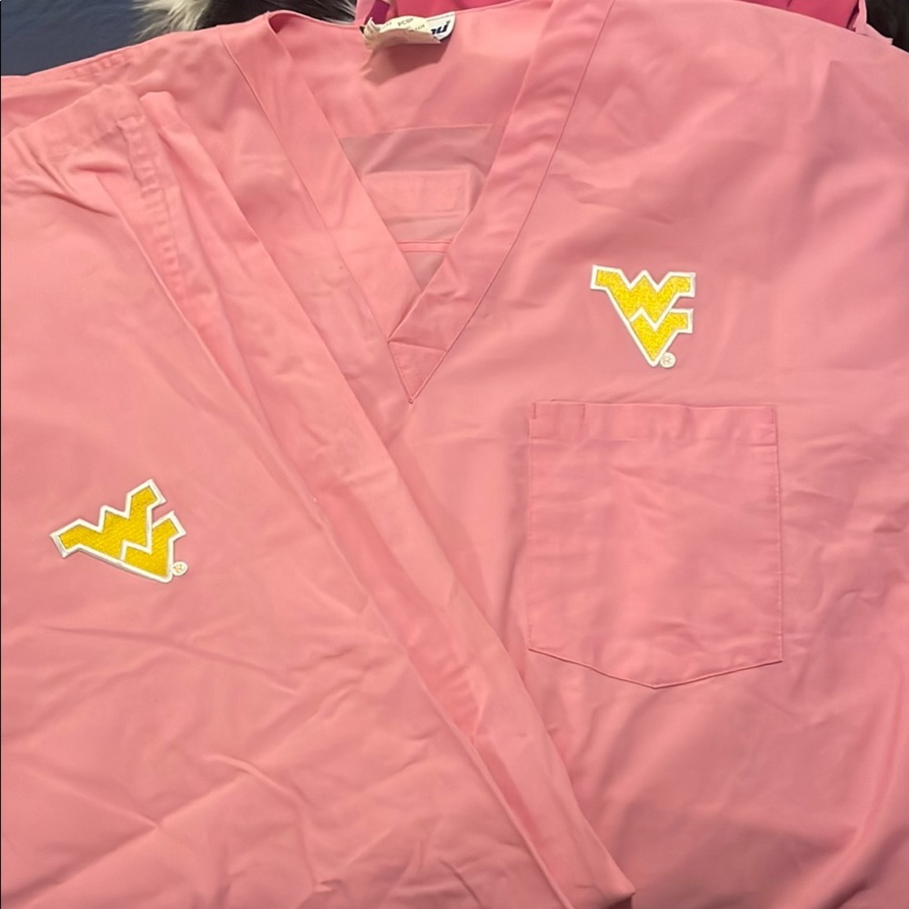 Landau Pink Scrub Top